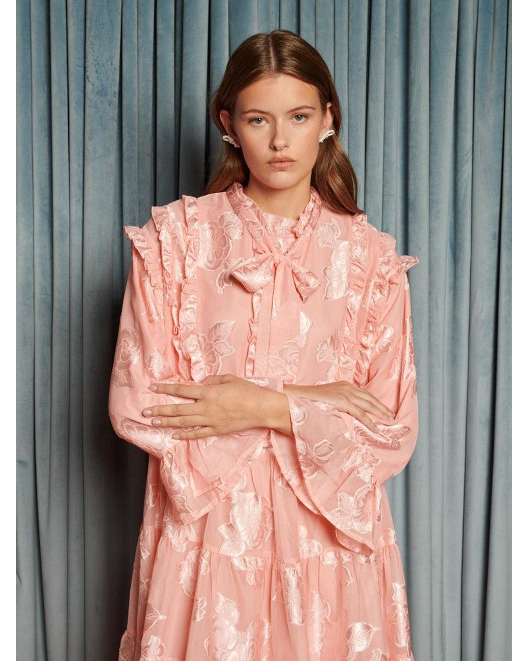 Sister Jane Gray Feature Bloom Midi Dress
