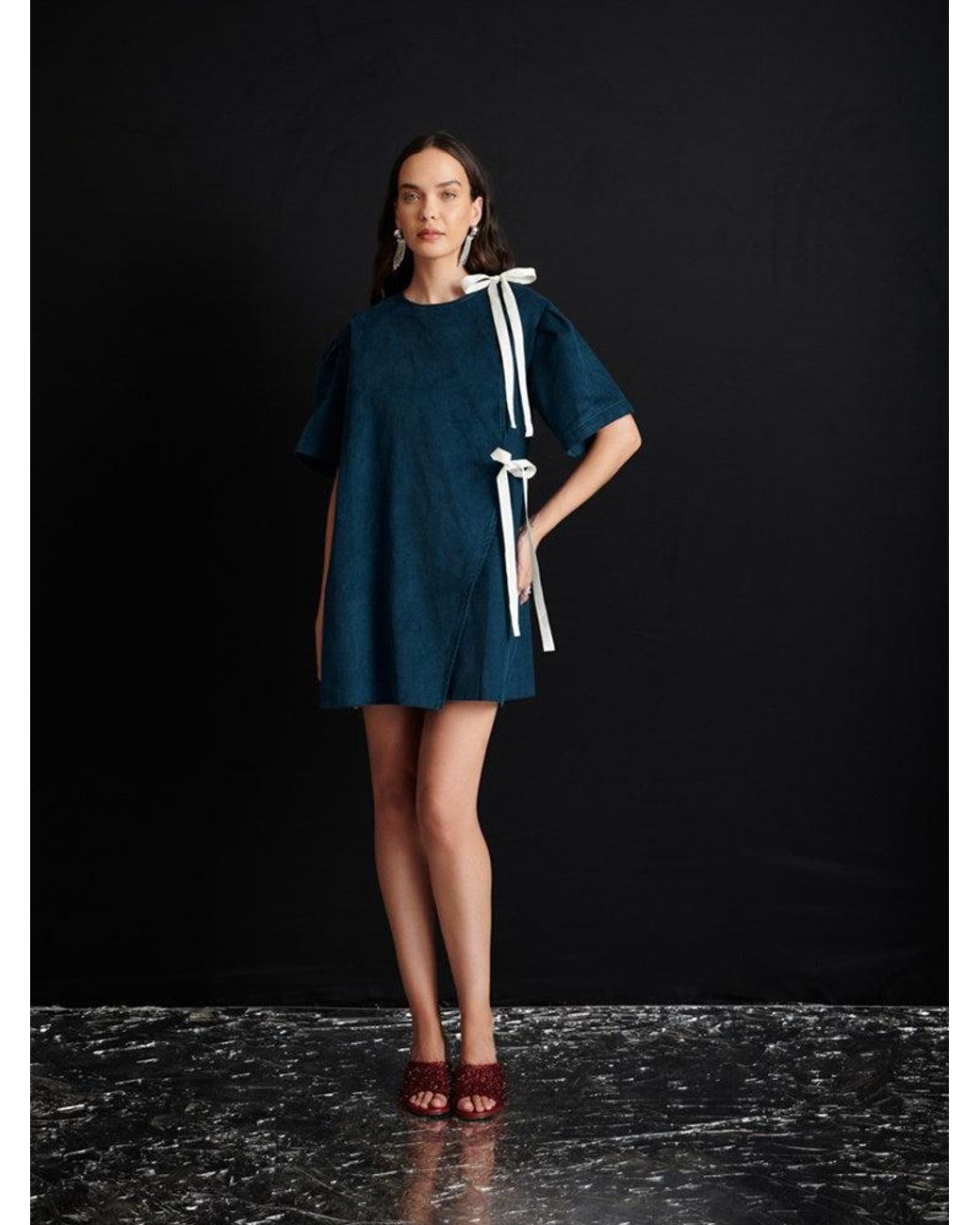 Sister Jane Black Ghospell Carmen Cord Wrap Dress