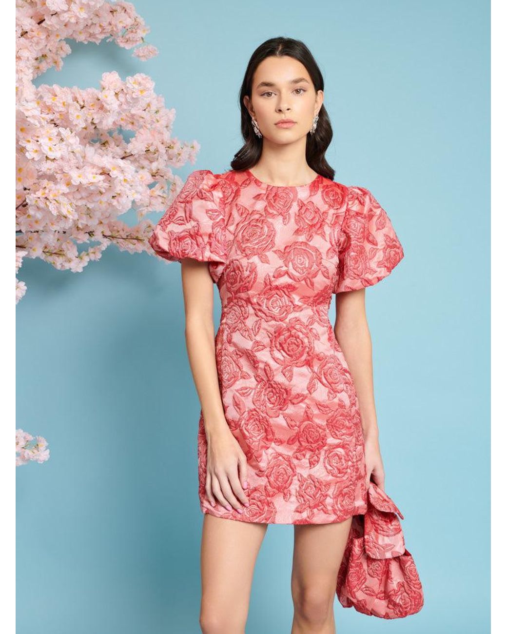 【Sister Jane】Graces Jacquard Mini Dress フローラル フリル Graces Jacquard Mini Dress – Sister Jane