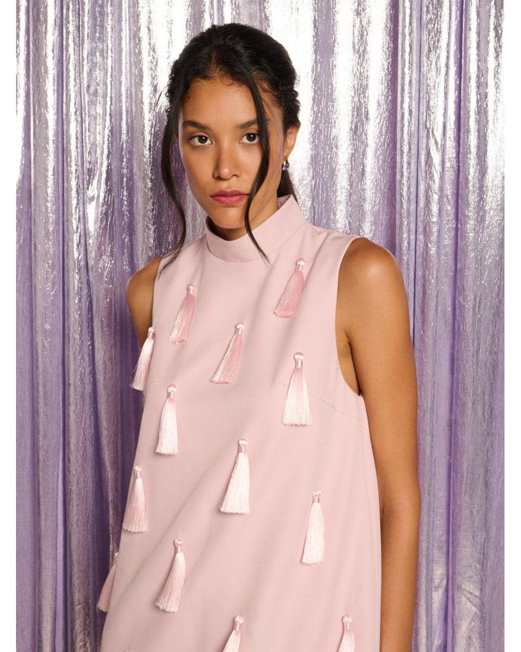 Sister Jane Purple Heiress Tassel Mini Dress