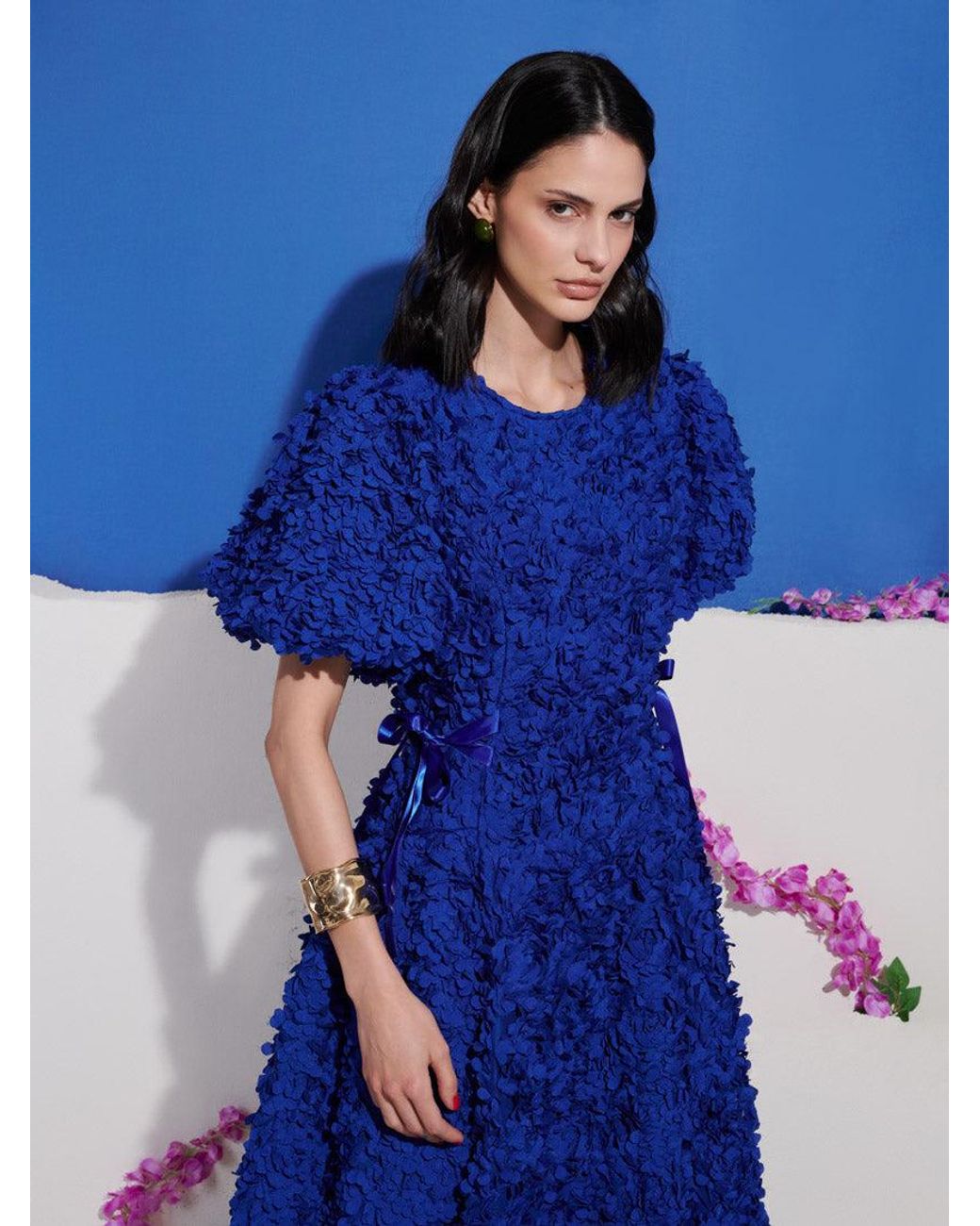 Sister Jane Blue Dream Indigo Bloom Midi Dress