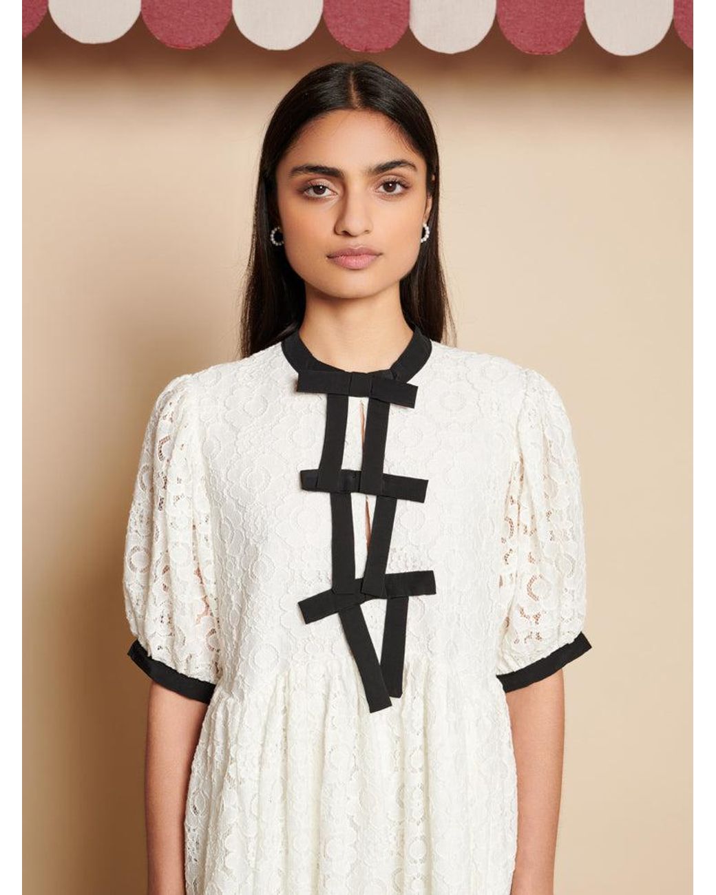 Sister Jane Natural Vanilla Lace Mini Dress