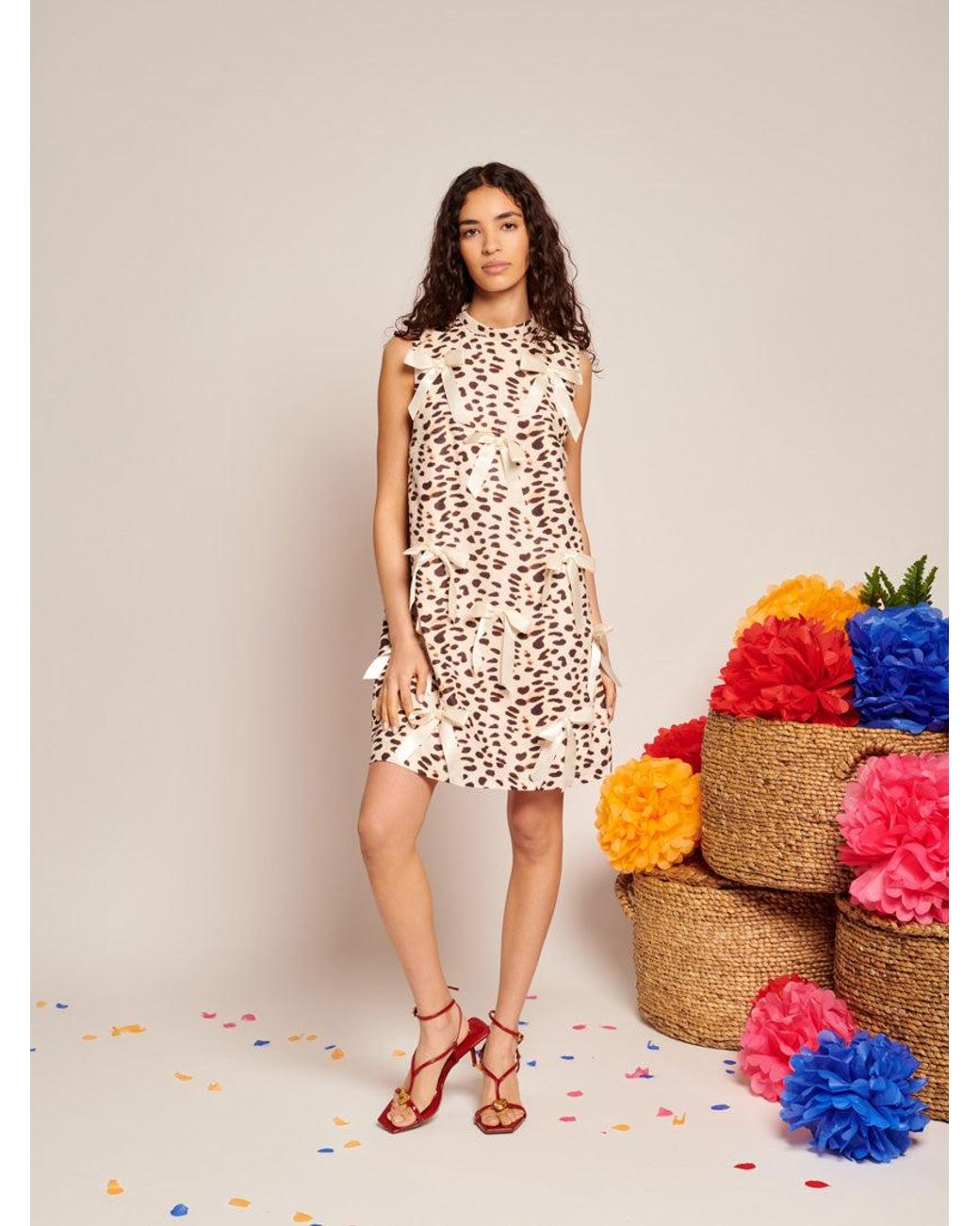 Sister Jane Orange Catalina Bows Mini Dress