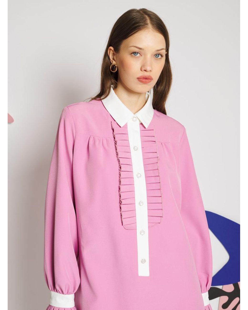 Sister Jane Pink Brigitte Contrast Mini Dress