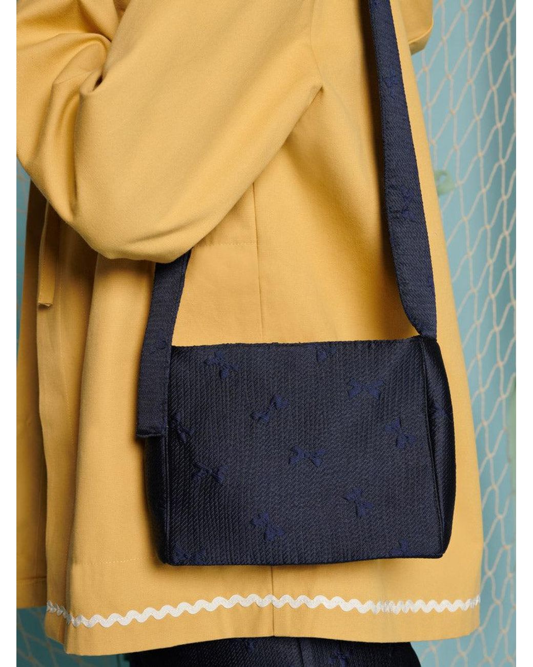 Sister Jane Gray Buoy Jacquard Crossbody Bag