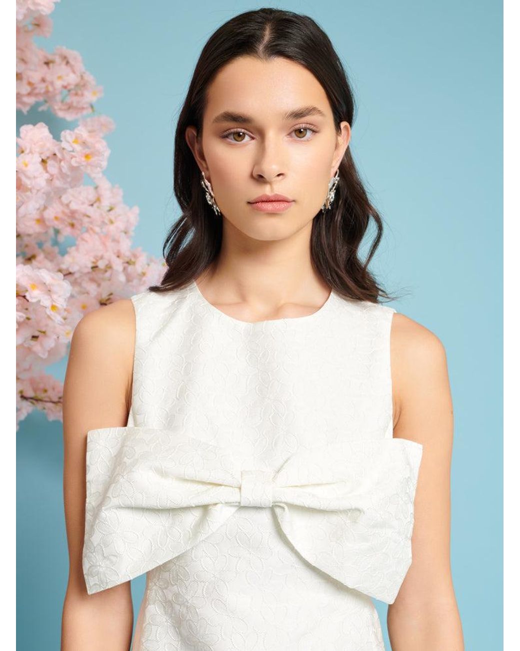 Sister Jane Blue Heartlines Jacquard Bow Dress