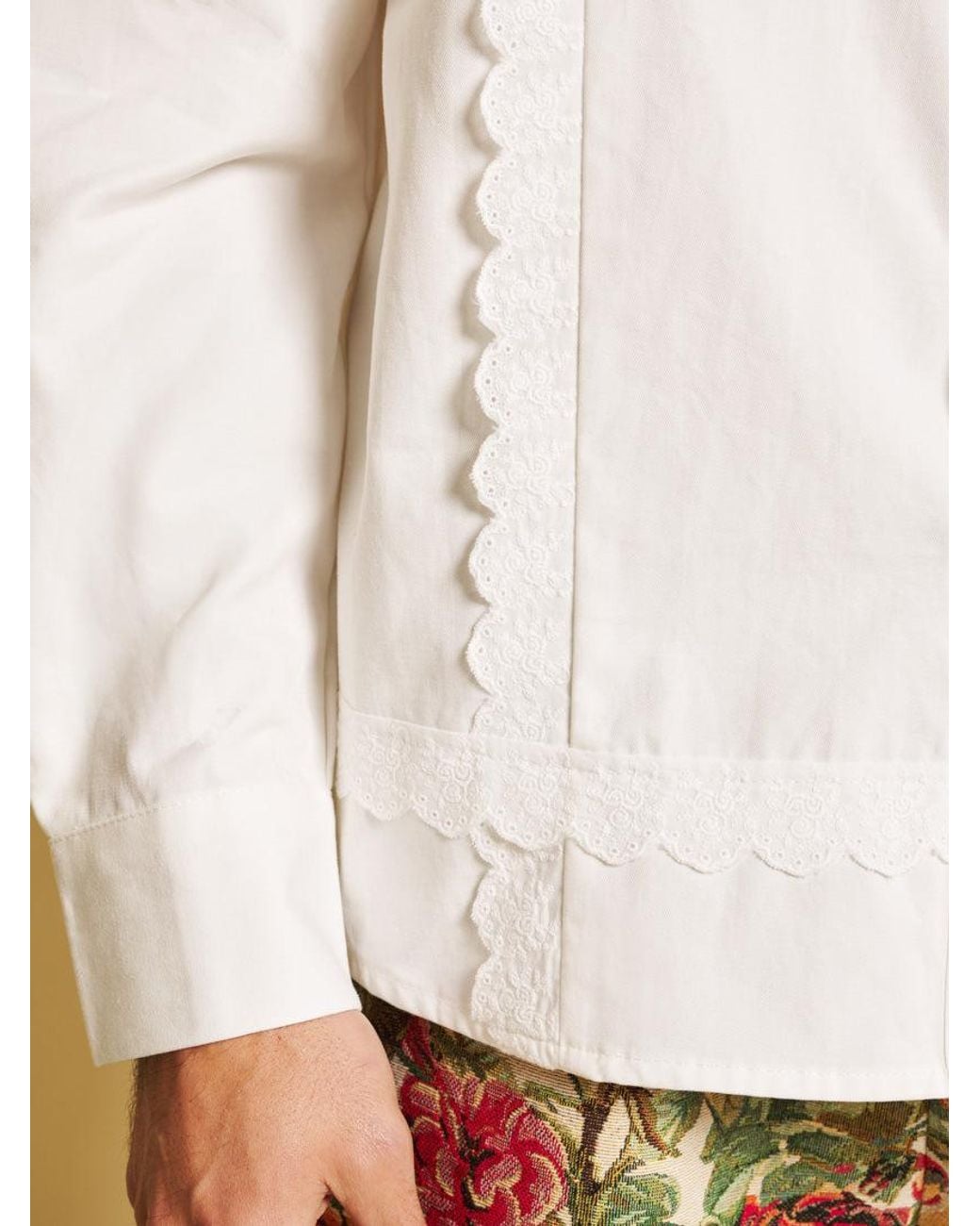 Sister Jane Natural Verdure Trimmed Shirt