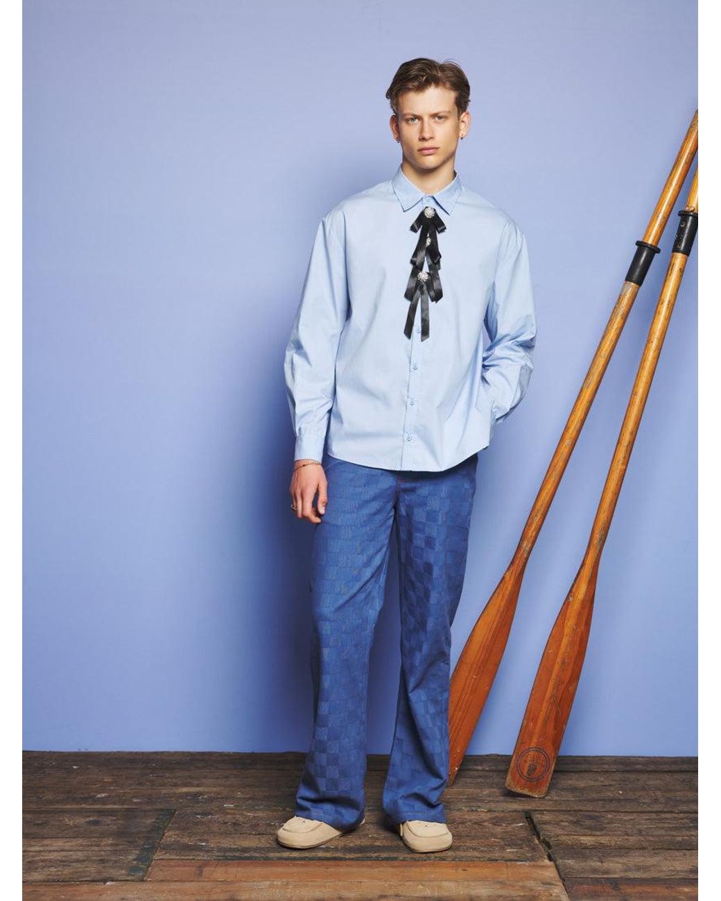 Sister Jane Blue Juniper Bow Shirt