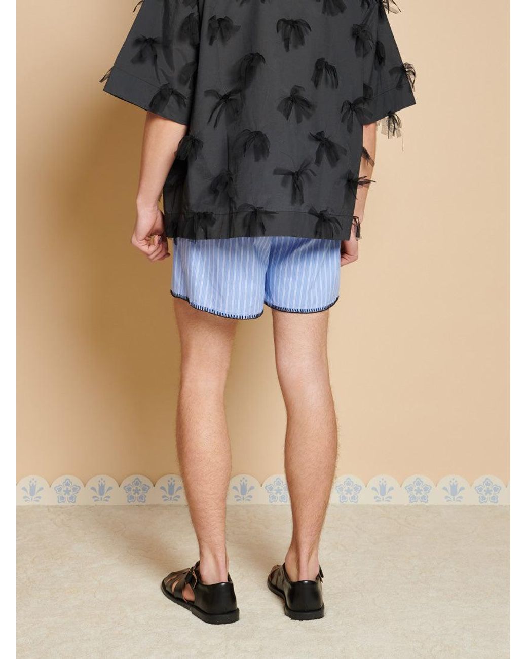 Sister Jane Blue Isak Stripe Shorts