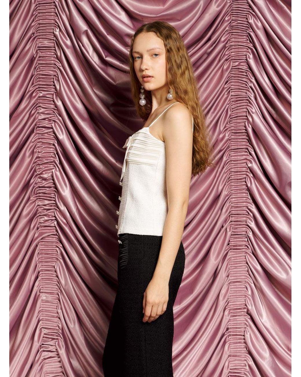Sister Jane Red Dream Showgirls Tweed Top
