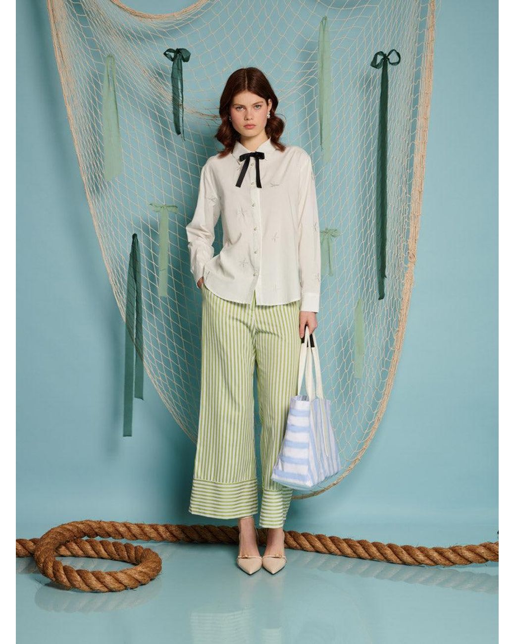 Sister Jane Green Ocean Star Embroidered Blouse