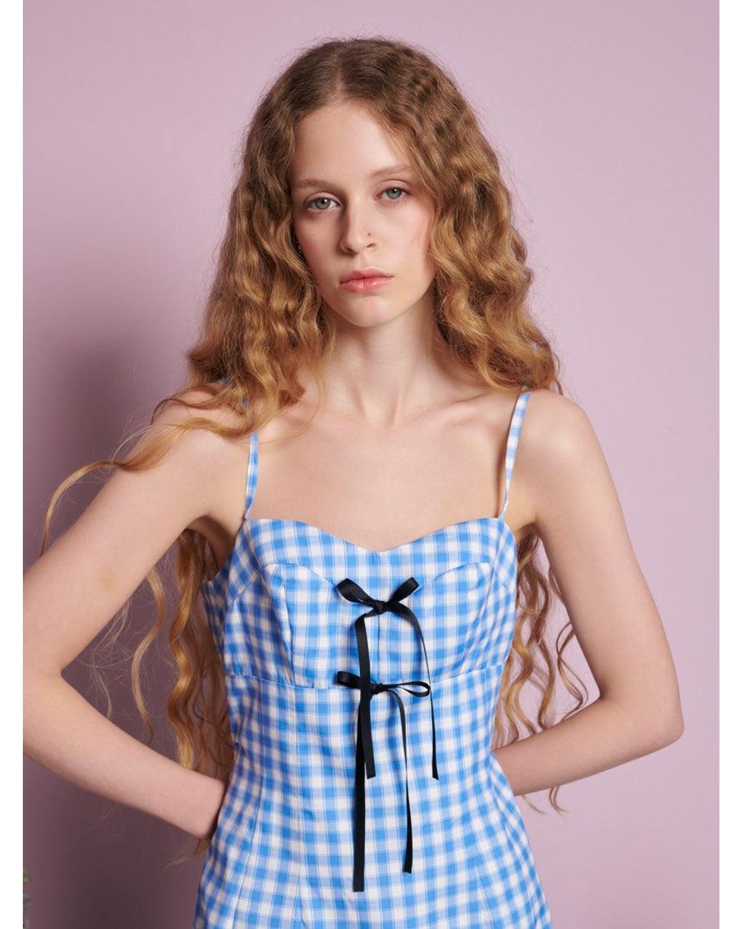 Sister Jane Purple Lavender Gingham Mini Dress