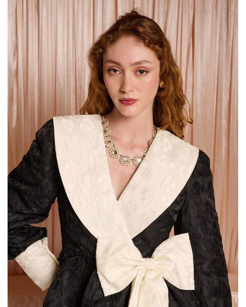 Sister Jane Blue Dream Marble Jacquard Wrap Top