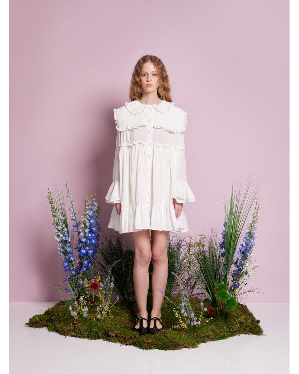 Sister Jane Purple Sweet Pea Collar Mini Dress