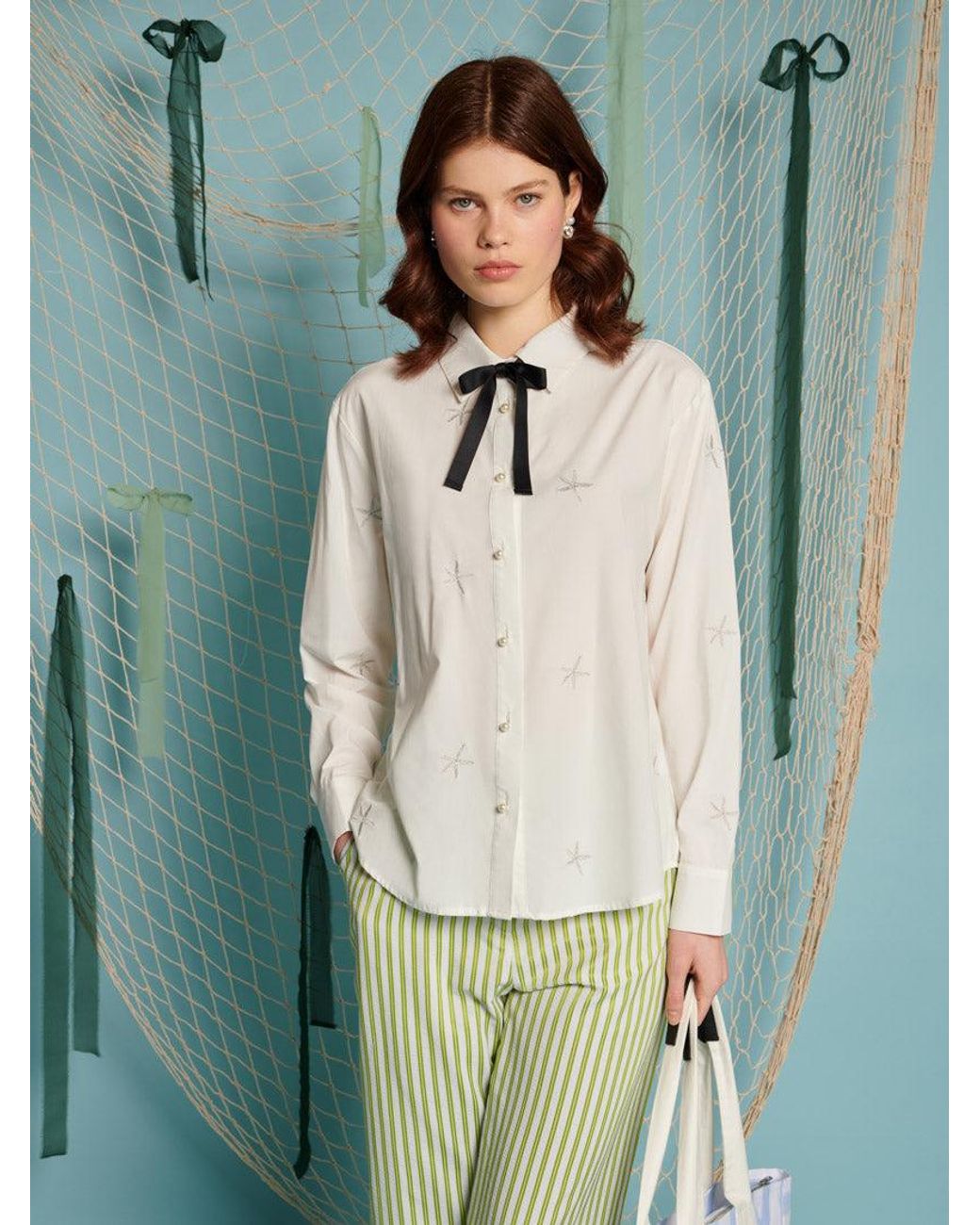 Sister Jane Green Ocean Star Embroidered Blouse