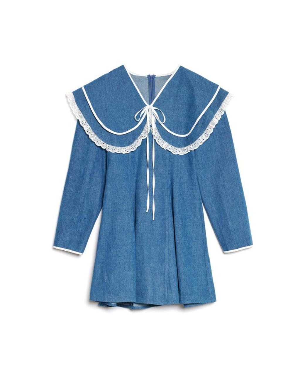 Sister Jane Blue Dappled Denim Mini Dress