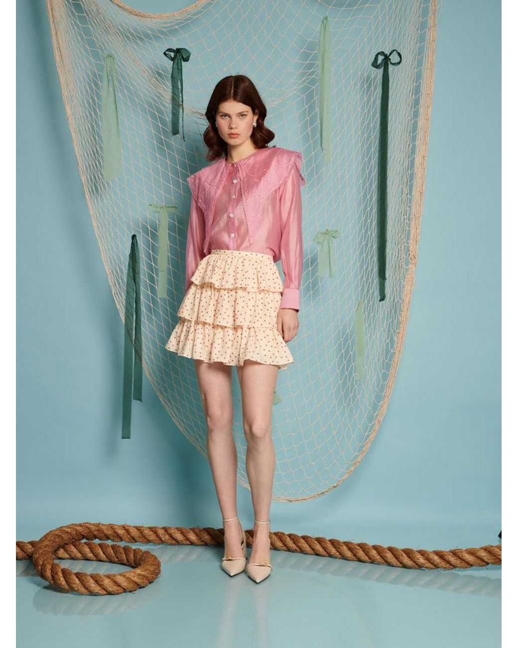 Sister Jane Green Betta Ruffle Mini Skirt
