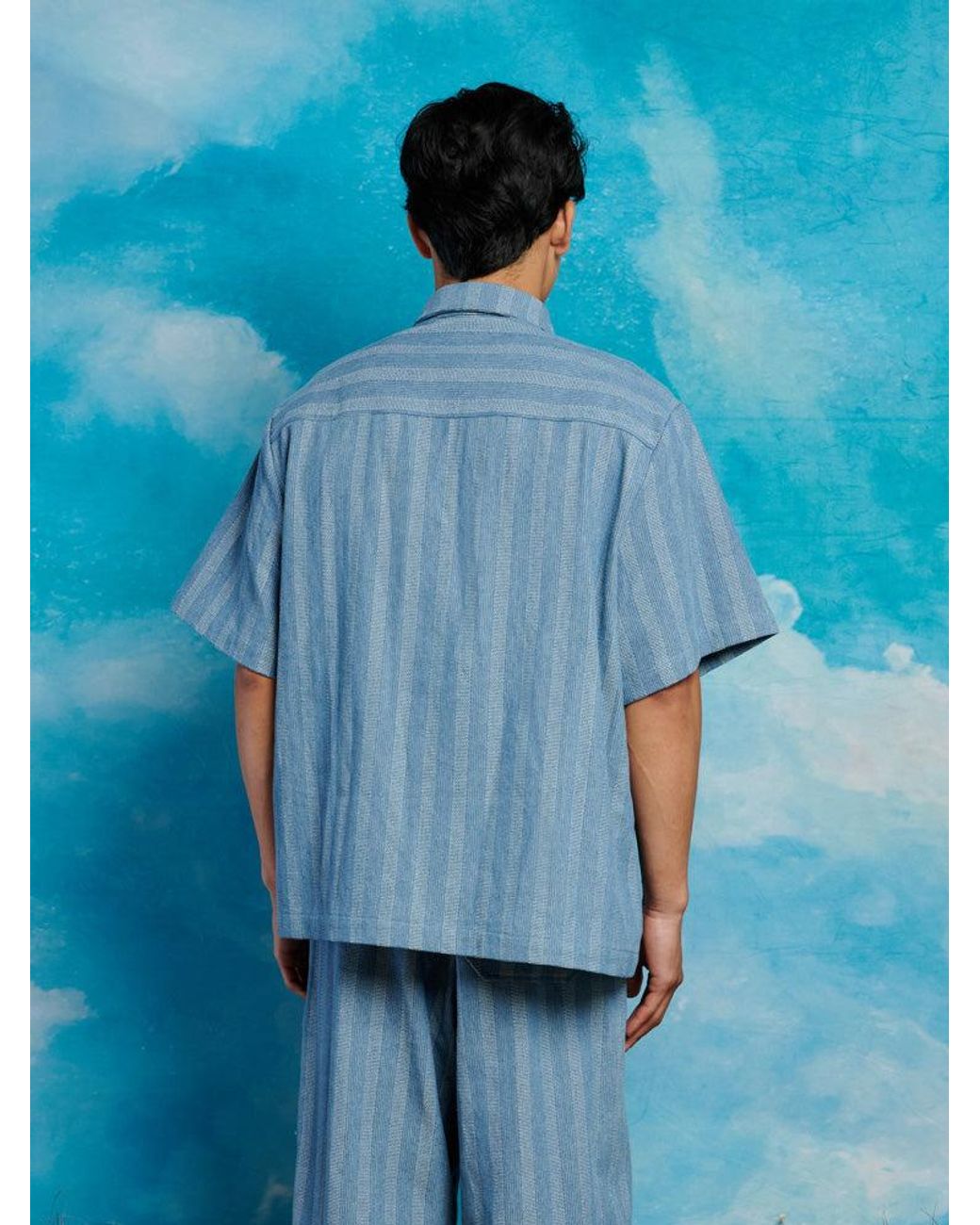 Sister Jane Blue Cameron Stripe Applique Shirt