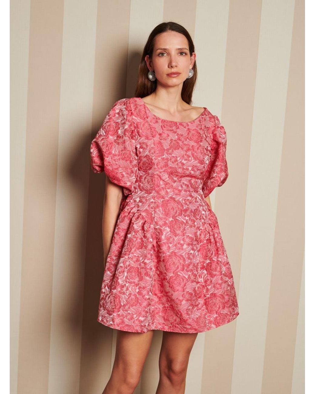 Sister Jane Pink Dream Amour Jacquard Mini Dress