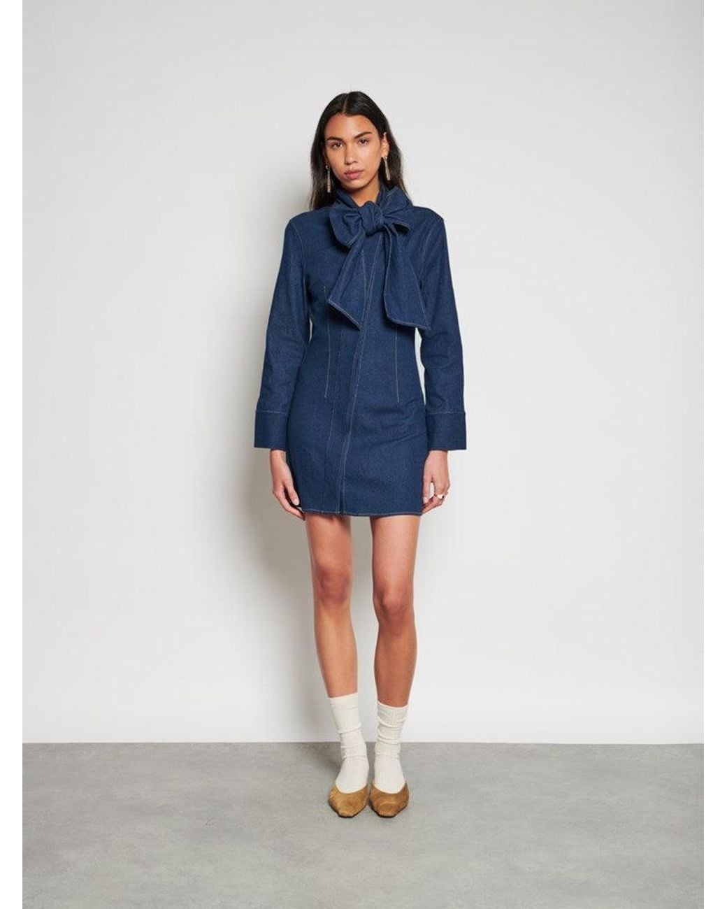 Sister Jane Blue Ghospell Autumn Denim Mini Dress
