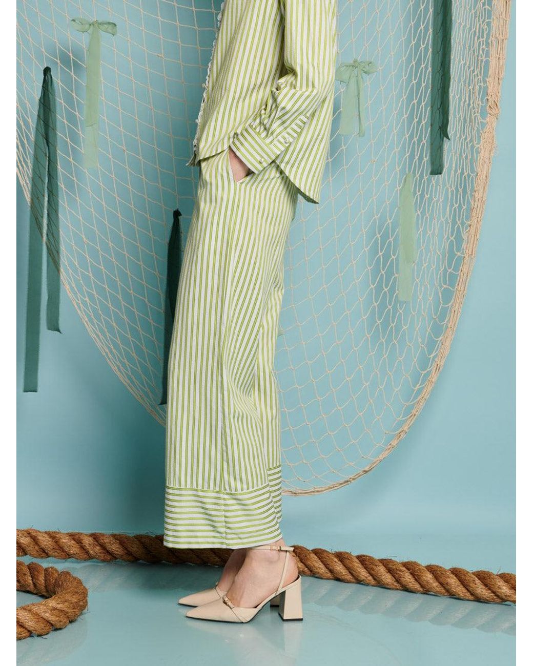 Sister Jane Green Seven Seas Stripe Trousers
