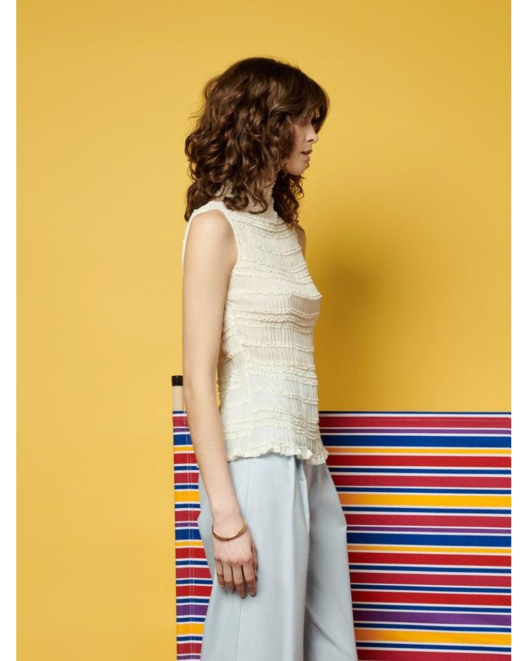 Sister Jane Yellow Ghospell Bridget Ruched Top