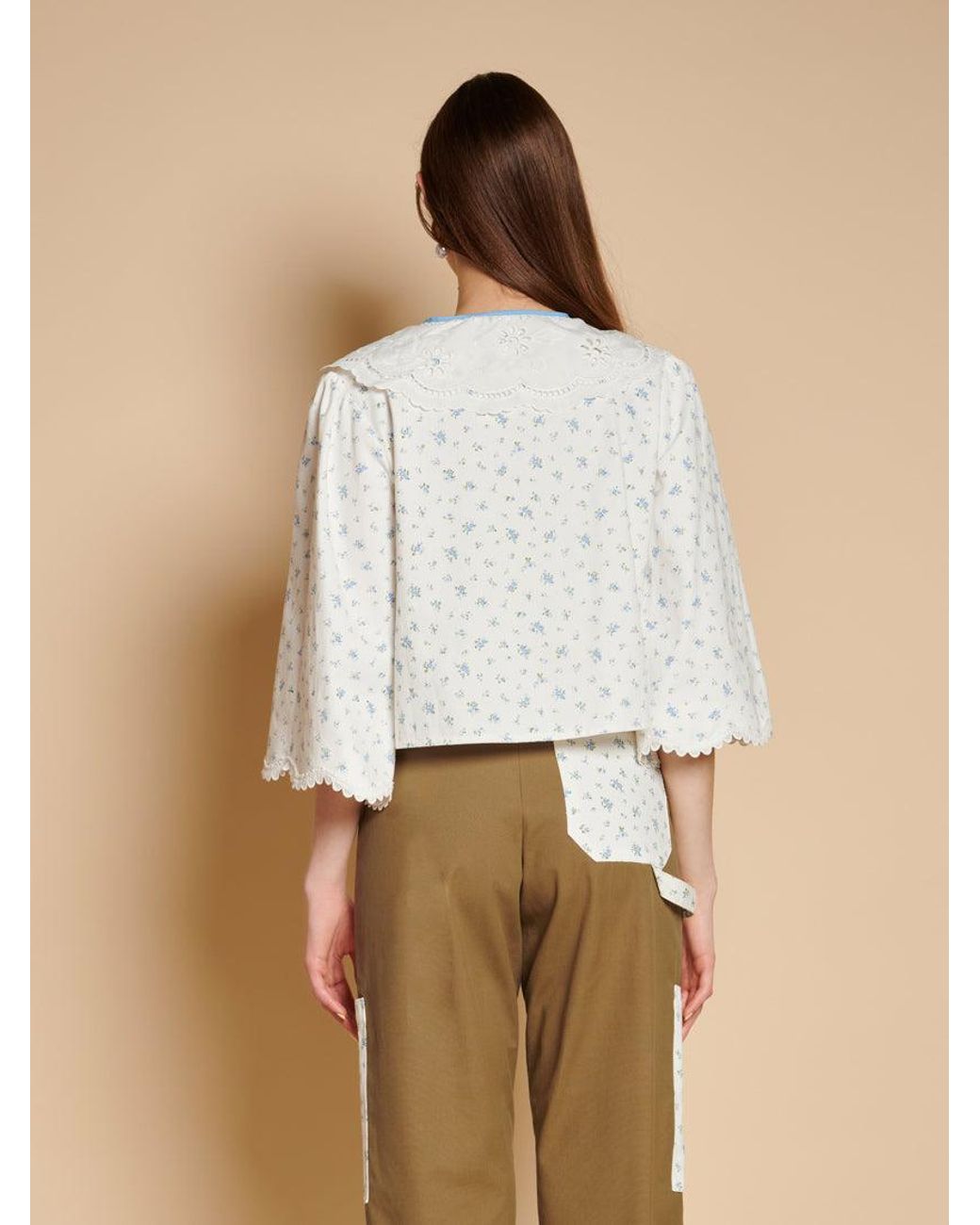 Sister Jane Blue Dalarna Ditsy Bow Top