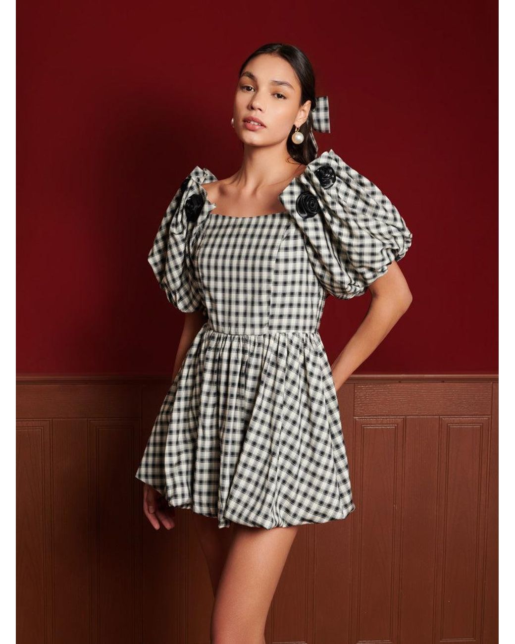 Sister Jane Red Dream Thelma Check Mini Dress