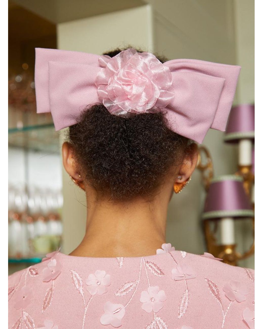 Sister Jane Brown Mandevilla Rose Hair Bow