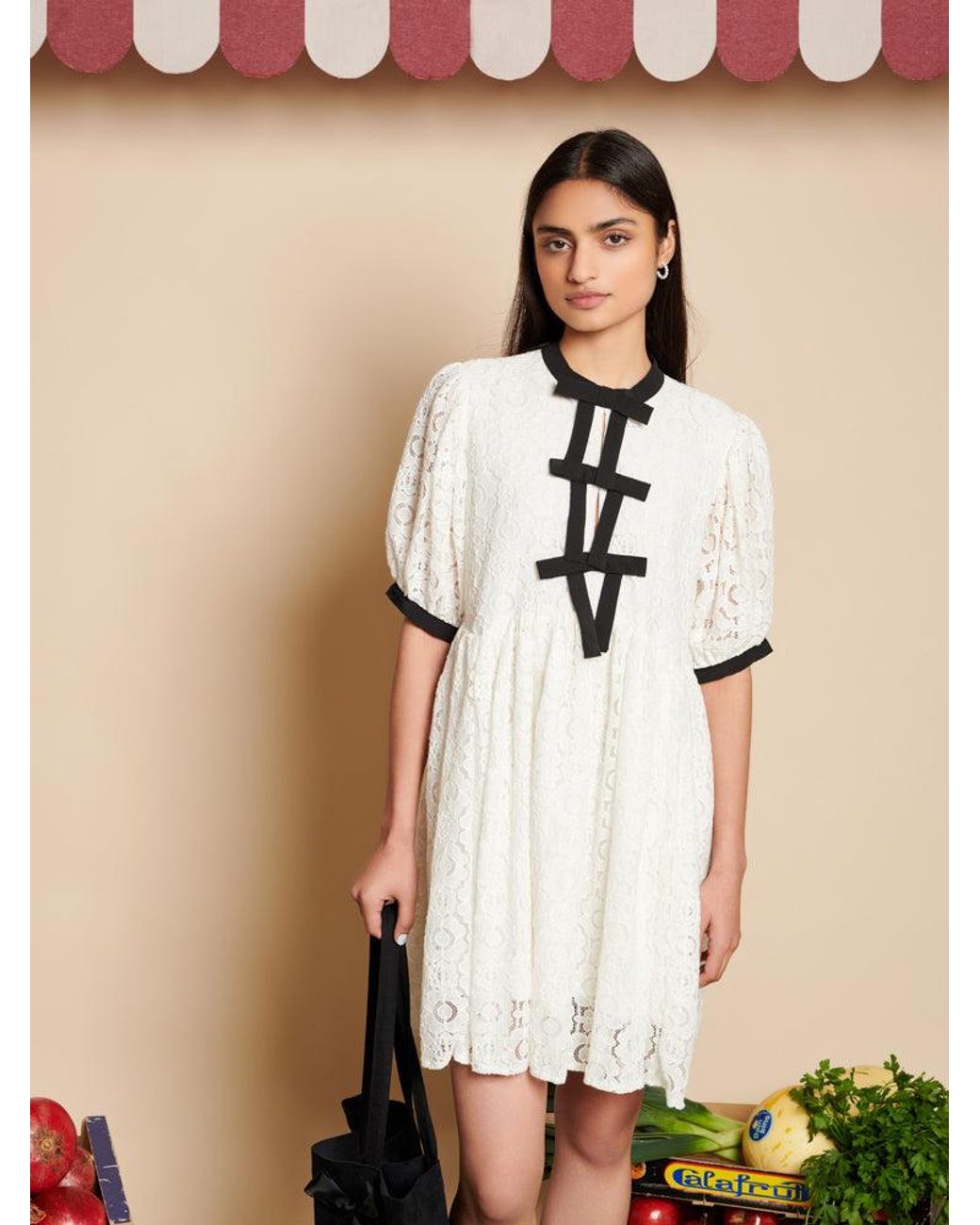 Sister Jane Natural Vanilla Lace Mini Dress