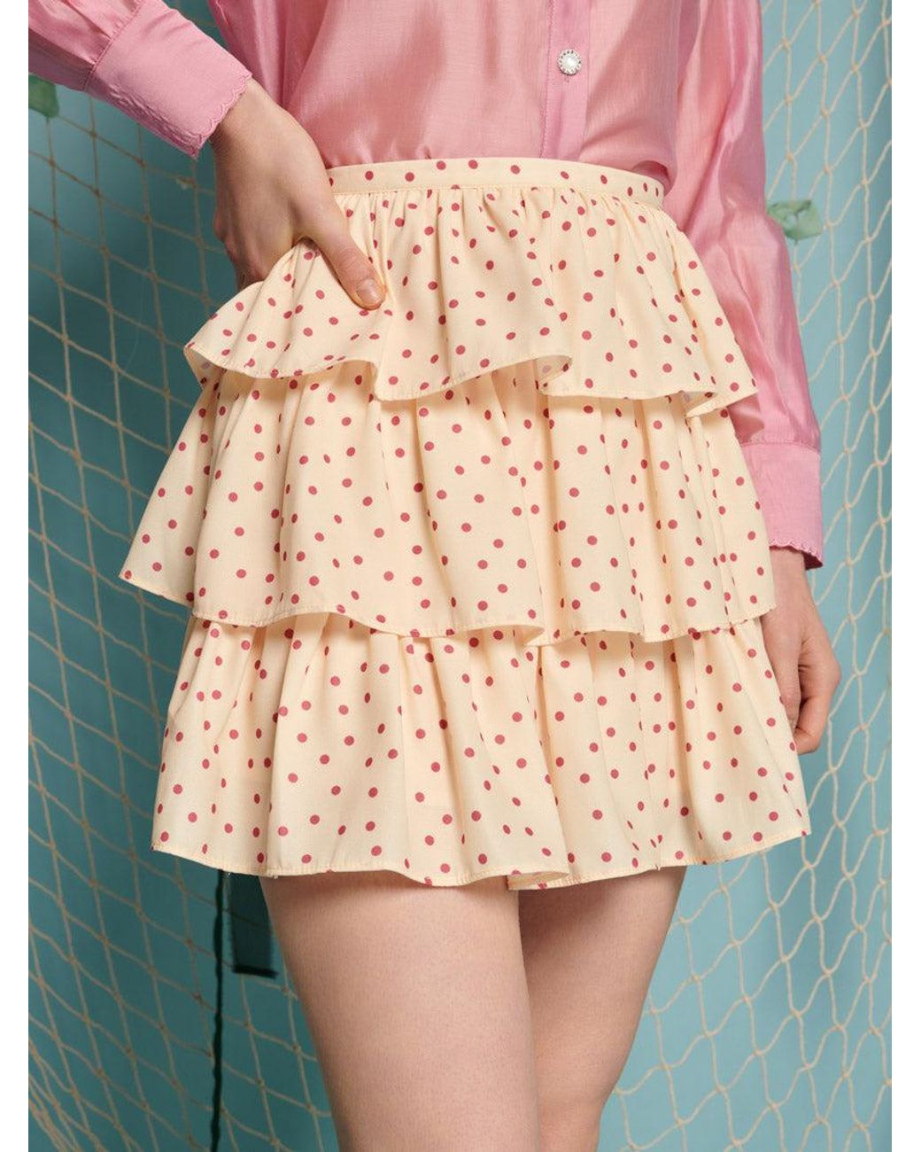 Sister Jane Green Betta Ruffle Mini Skirt