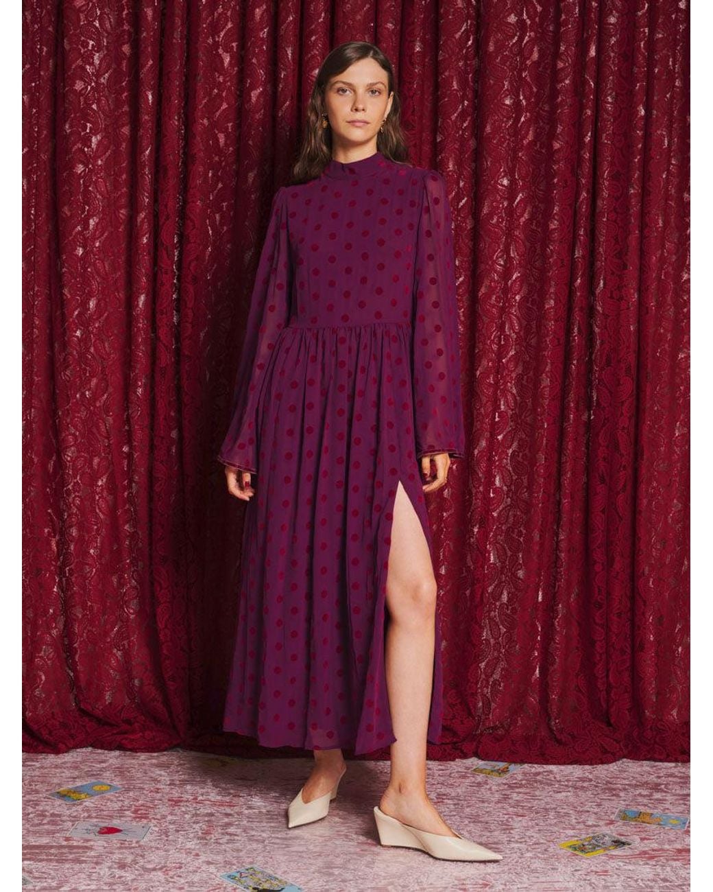 Sister Jane Red Destiny Spot Maxi Dress