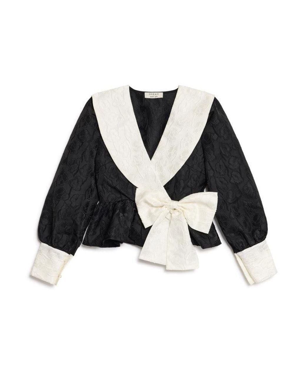Sister Jane Blue Dream Marble Jacquard Wrap Top