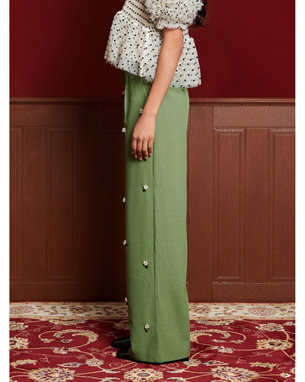 Sister Jane Green Dream Formosa Embellished Trousers