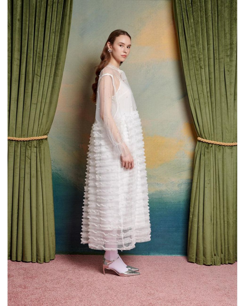 Sister Jane Green Lakeside Pearl Lace Maxi Dress