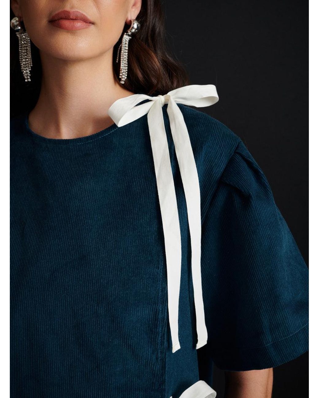 Sister Jane Black Ghospell Carmen Cord Wrap Dress