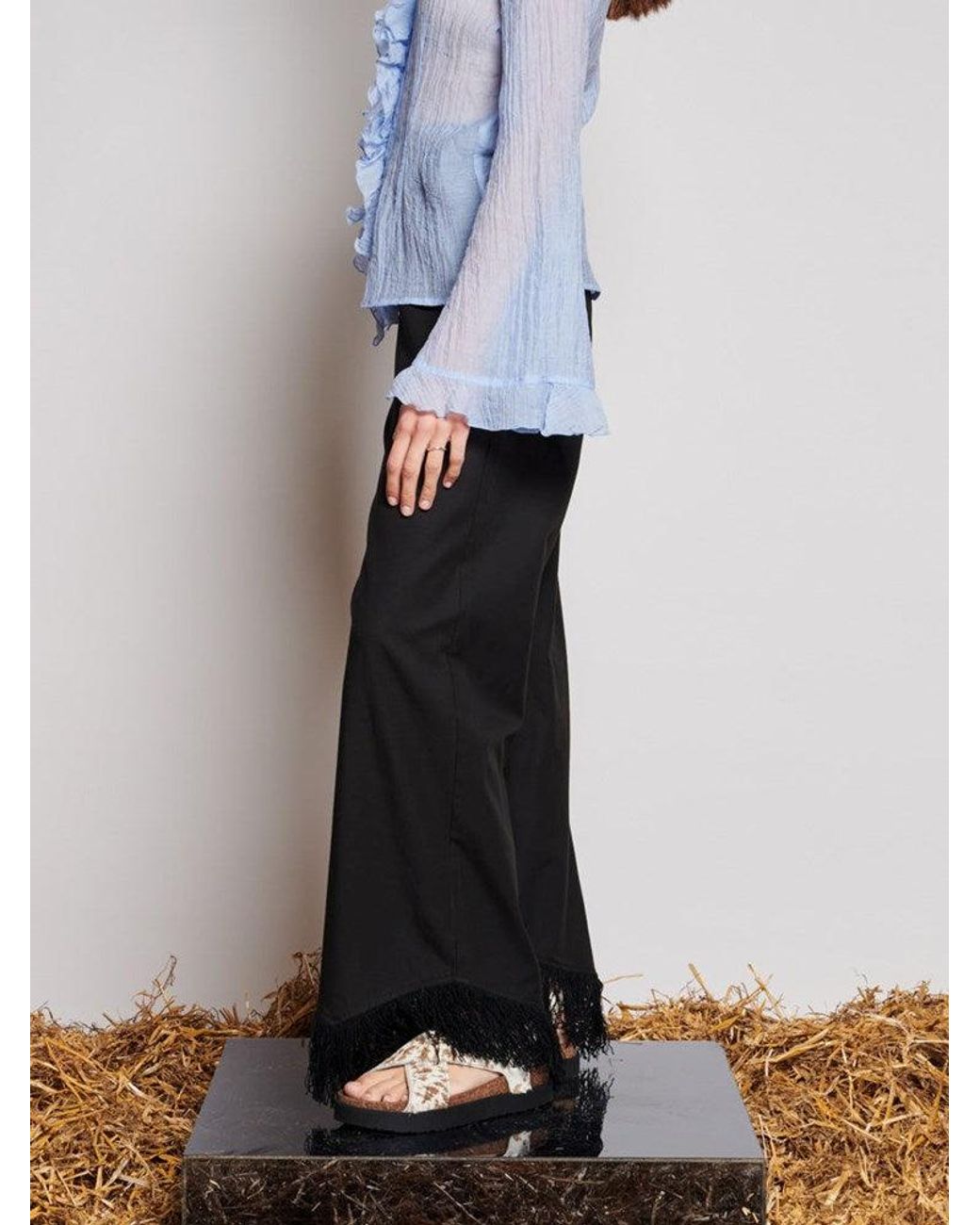 Sister Jane Black Ghospell Georgie Fringe Trousers