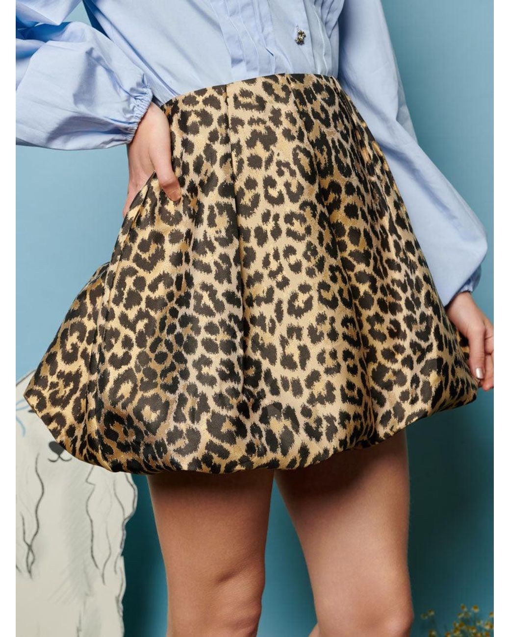 Sister Jane Lola Leopard Jacquard Skirt in Green | Lyst Sister Jane Lola Leopard Jacquard Skirt in Green | Lyst
