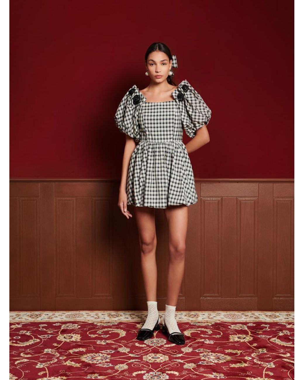 Sister Jane Red Dream Thelma Check Mini Dress