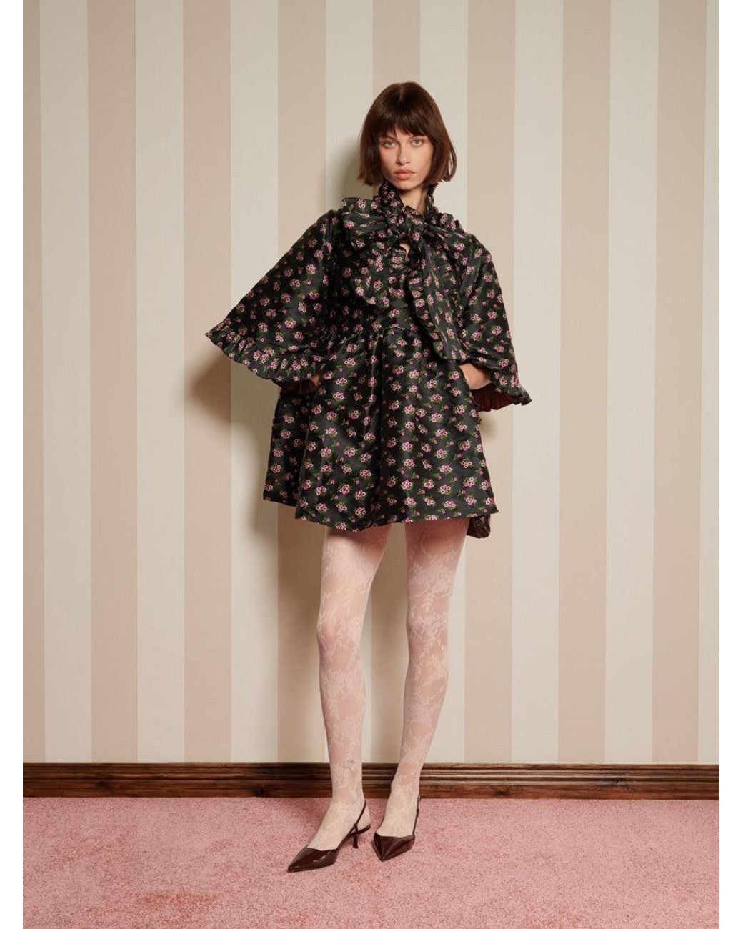 ワンピース SISTER JANE CANOPY JACQUARD MINI DRESS Sister Jane Canopy Jacquard Mini Dress in Natural | Lyst