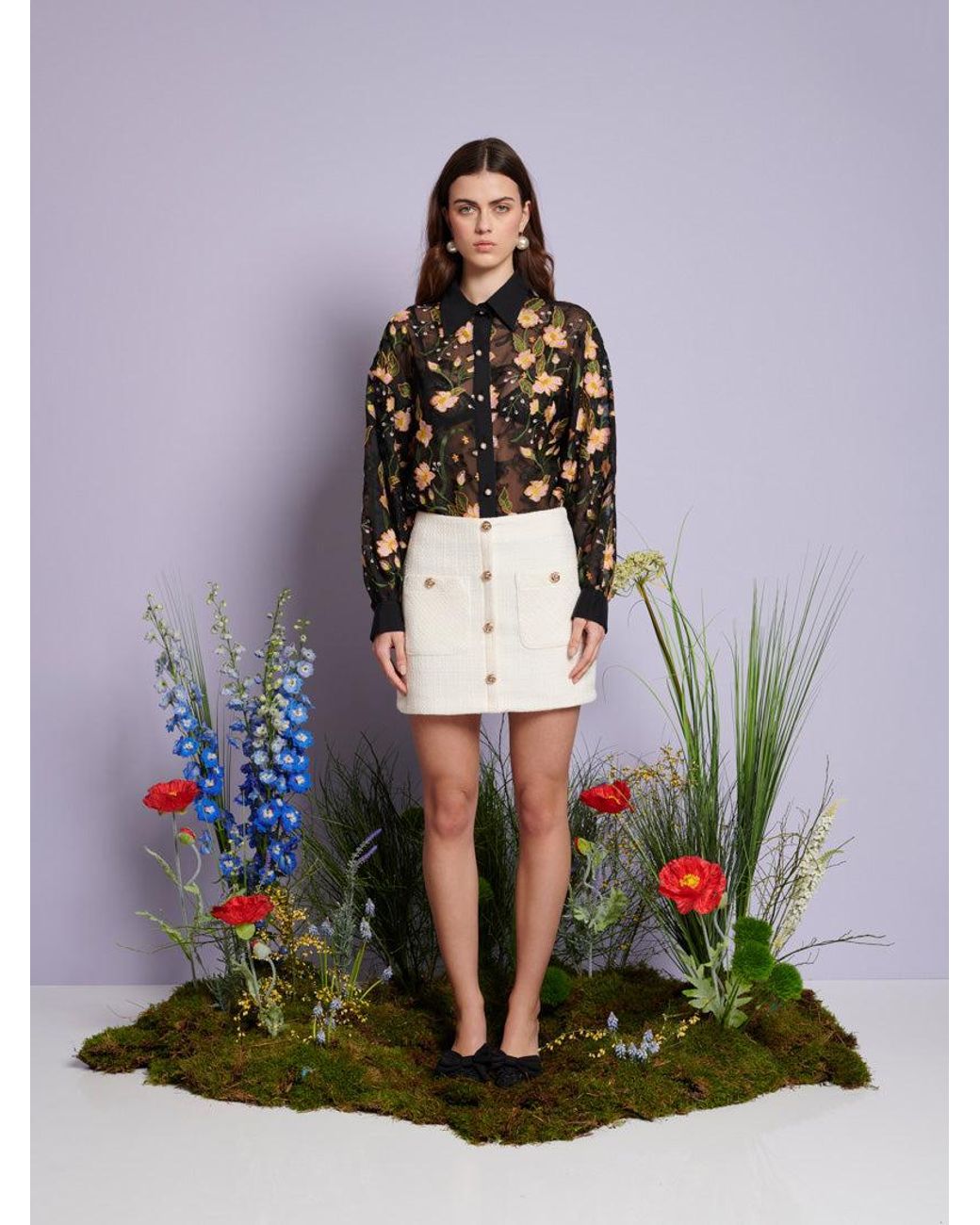 Sister Jane Multicolor Dream Whisper Tweed Mini Skirt