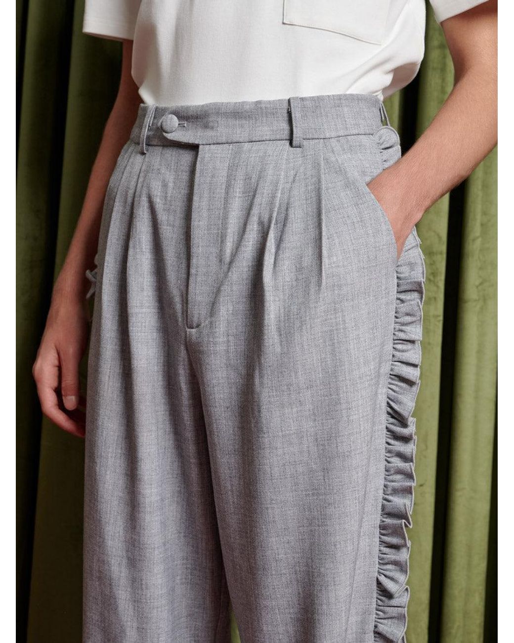 Sister Jane Green Heron Ruffle Trousers
