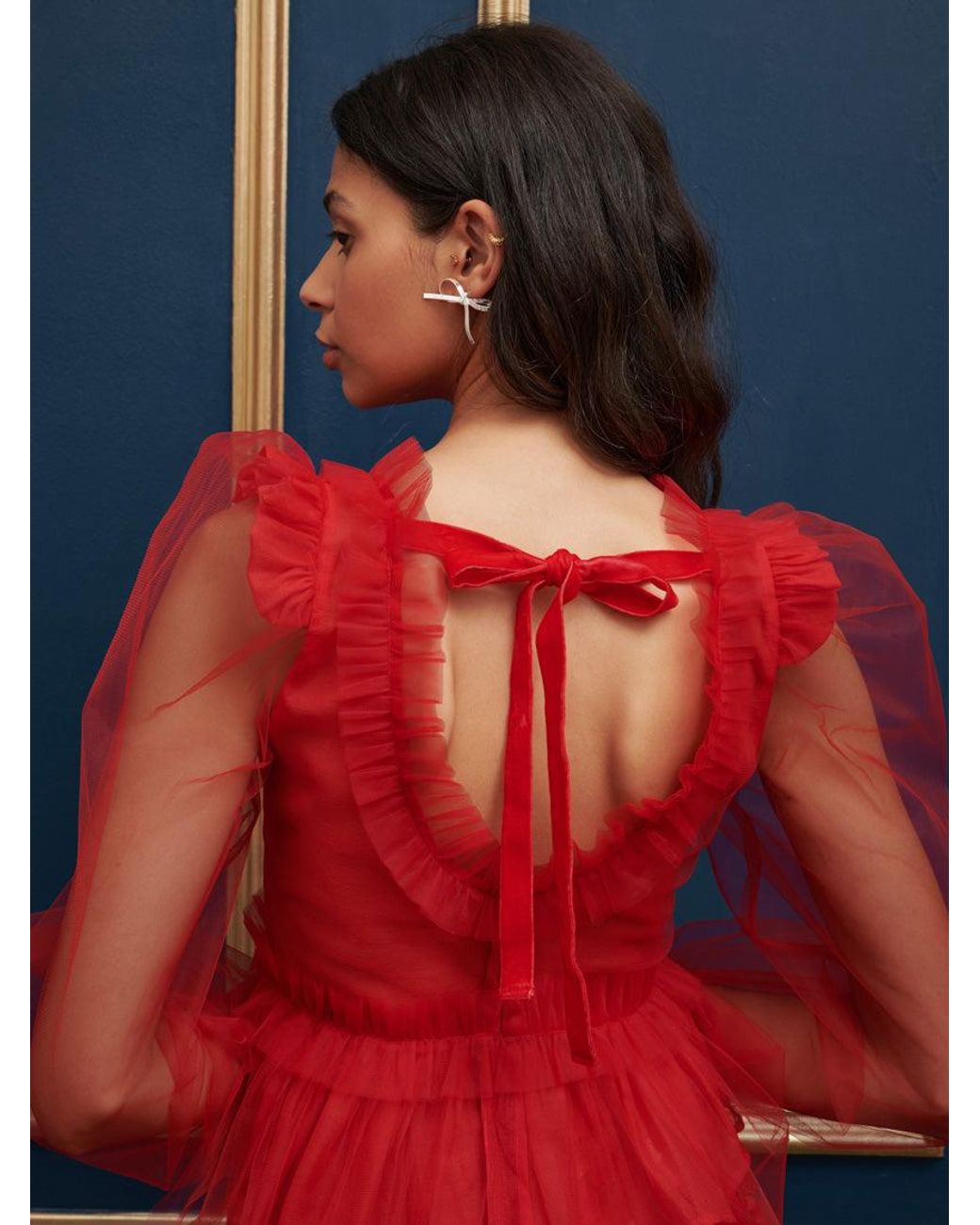Sister Jane Red Dream Palace Tulle Bow Top