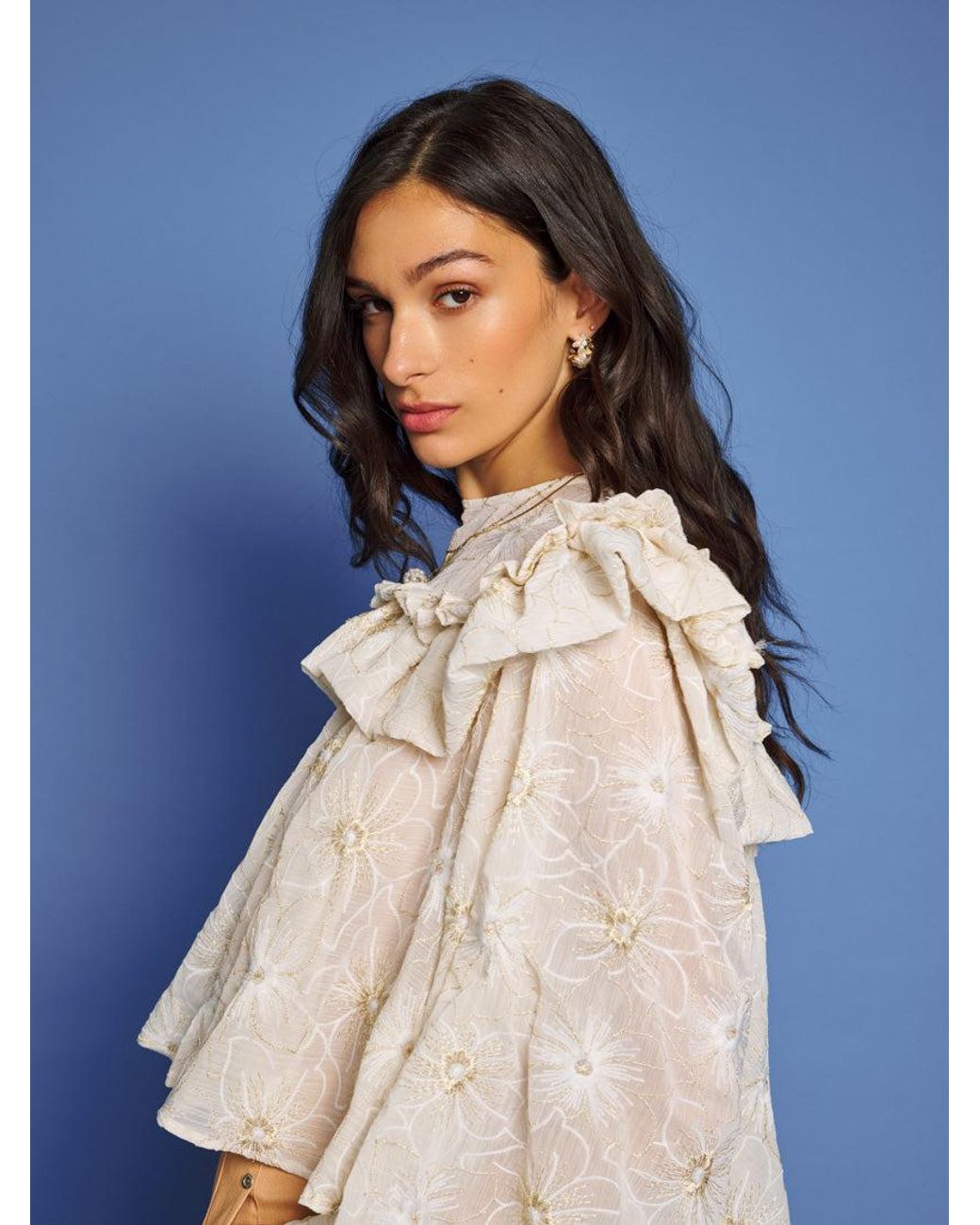 Sister Jane Blue Dream Faye Embroidered Blouse