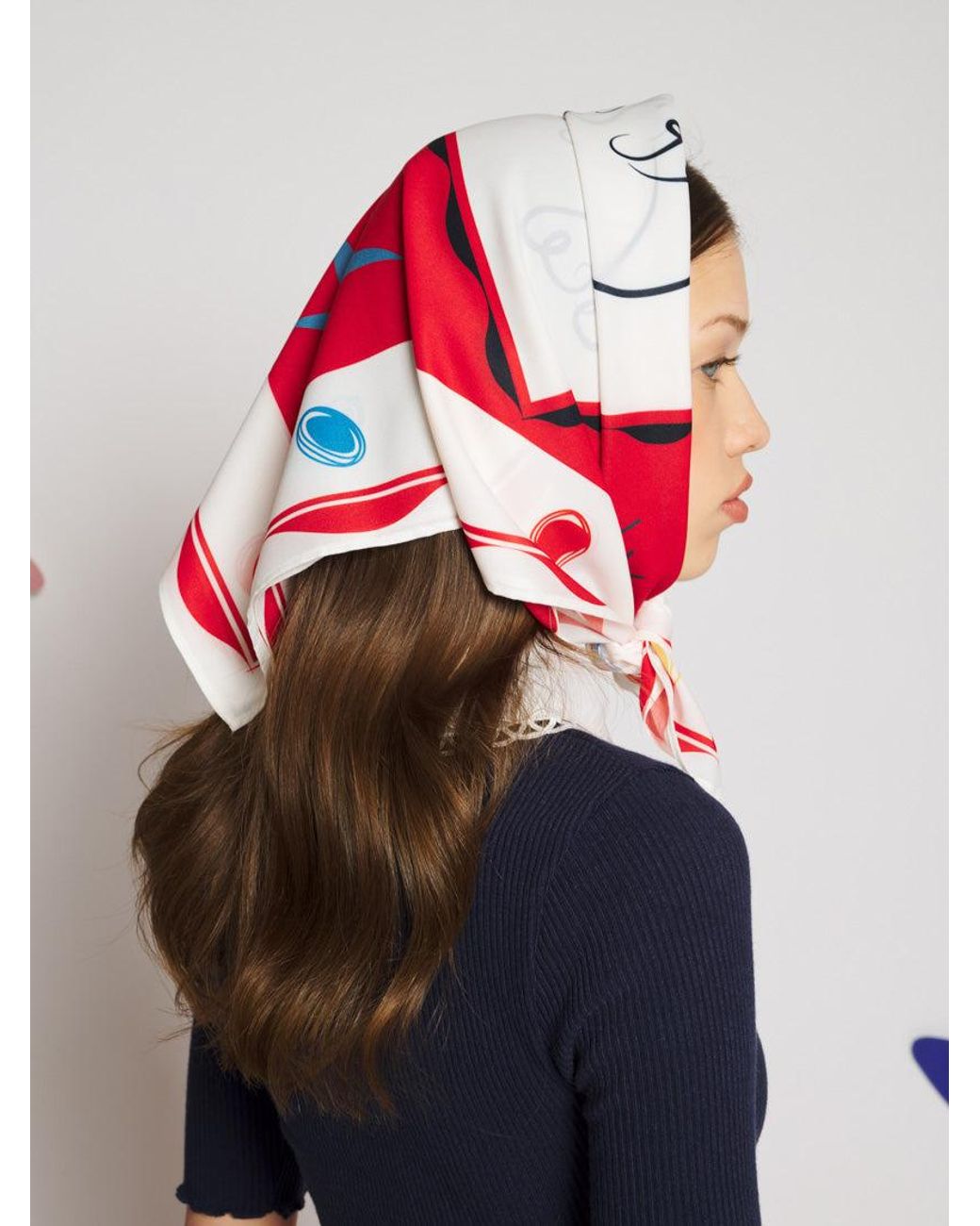 Sister Jane Blue Elodie Print Headscarf