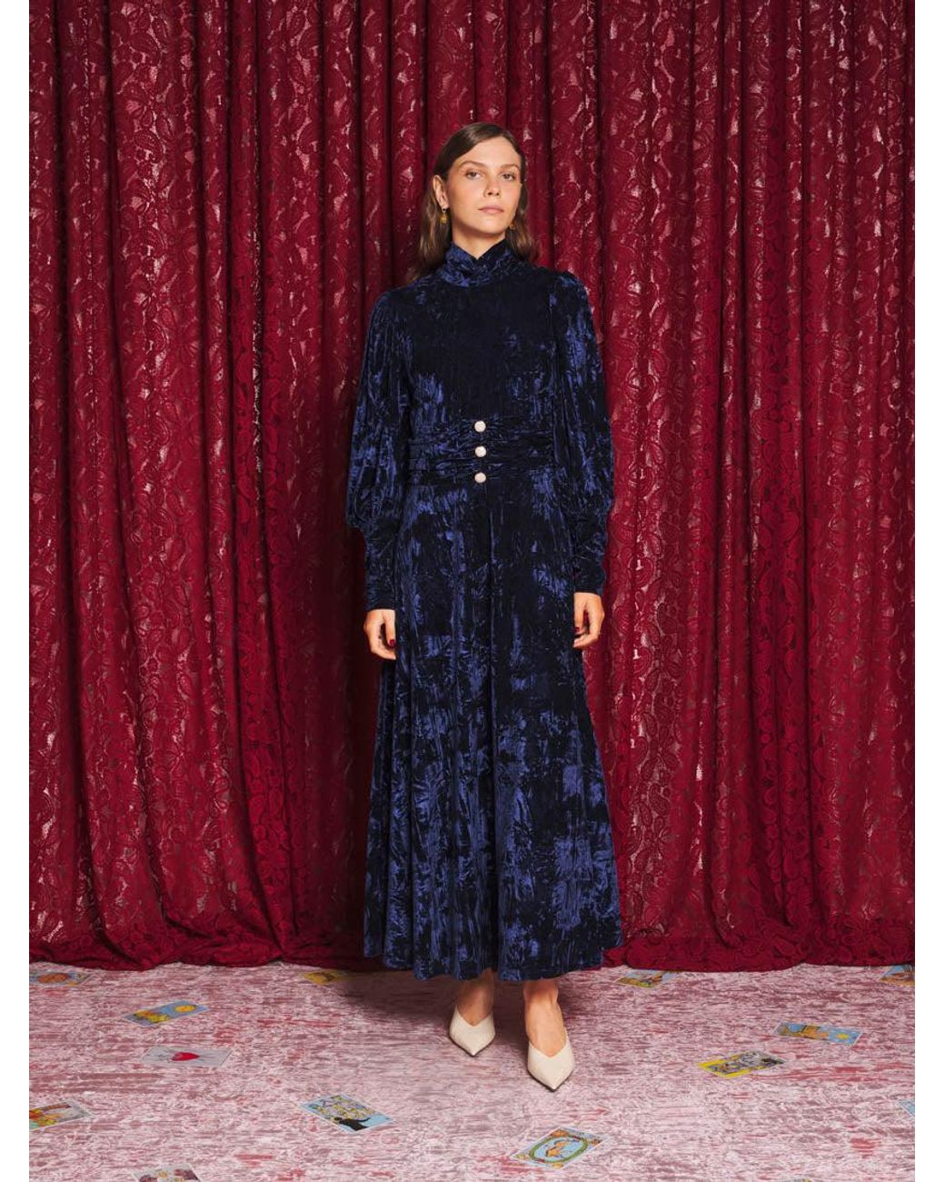 Sister Jane Red Spellbound Velvet Maxi Dress