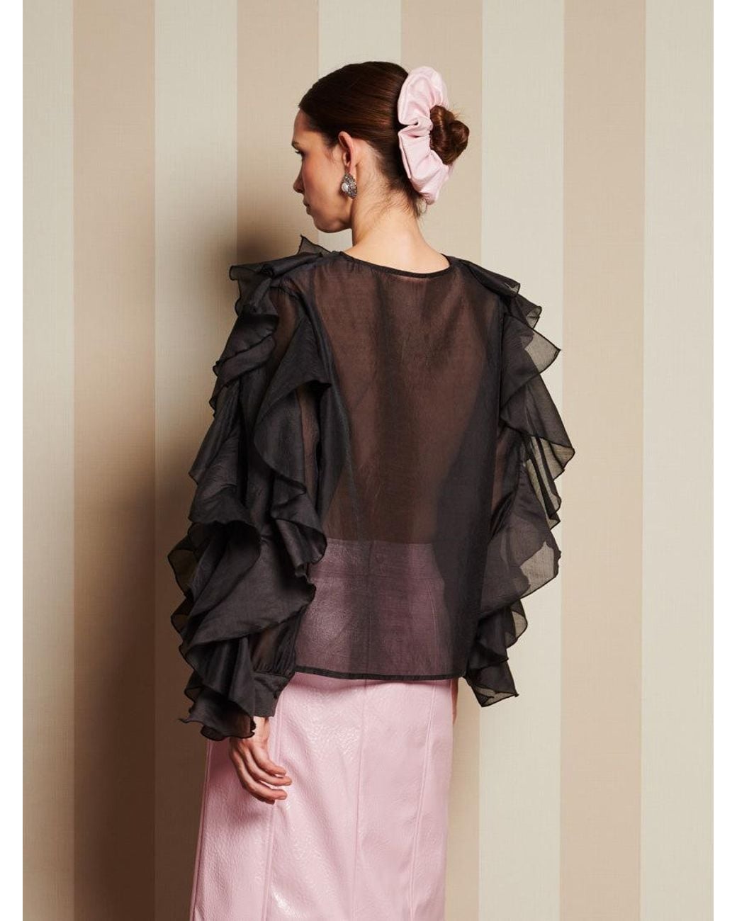 Sister Jane Black Dream Romance Ties Blouse