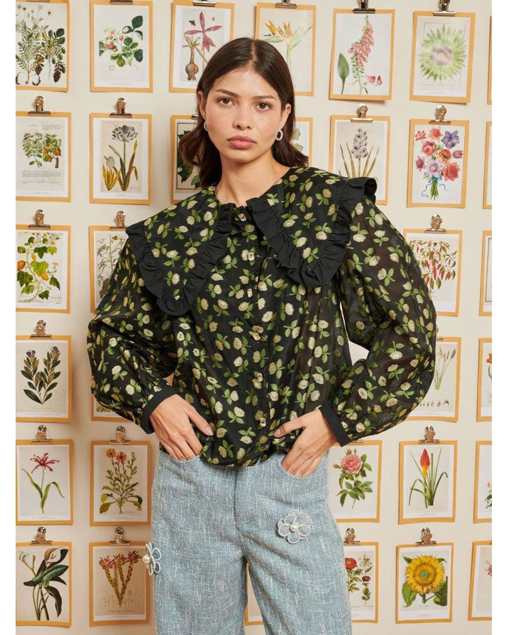 Sister Jane Metallic Dream Nostalgic Florals Blouse