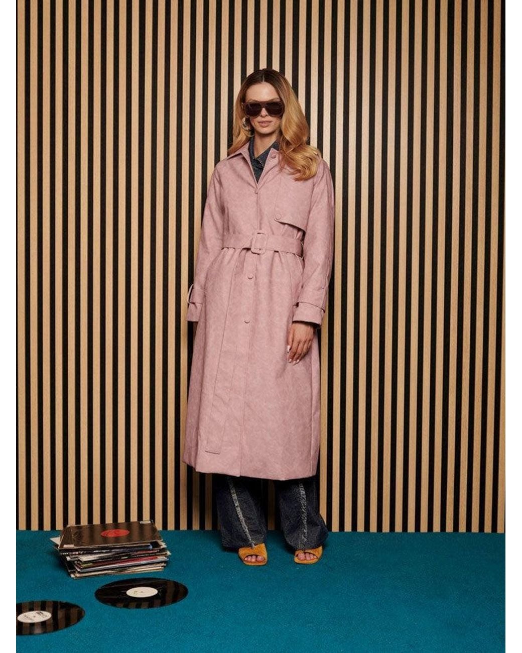 Sister Jane Pink Ghospell Dusty Pu Trench Coat