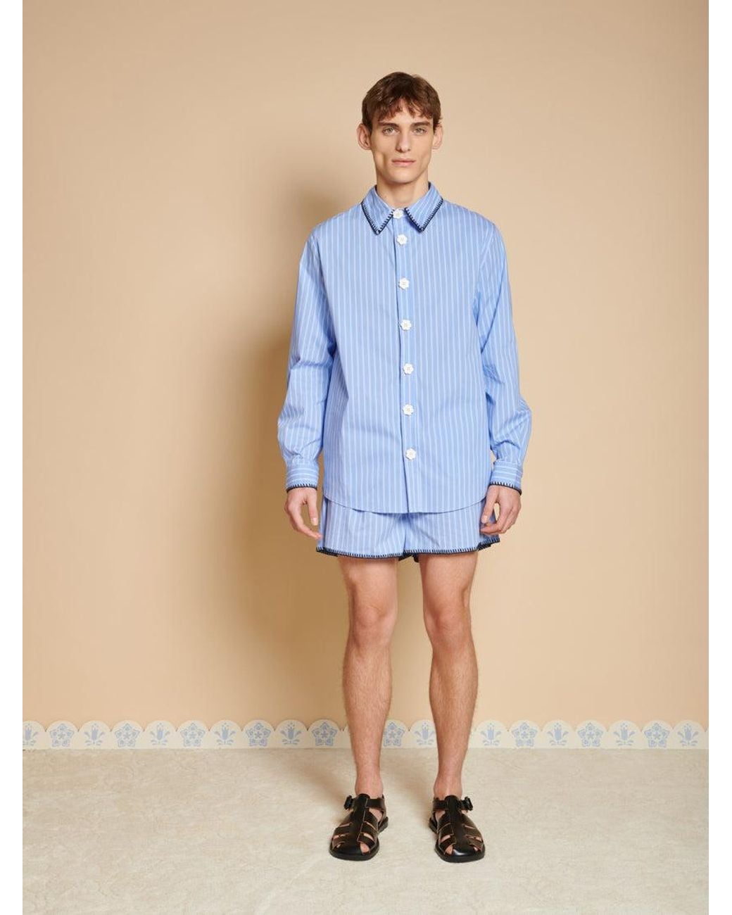 Sister Jane Blue Isak Stripe Shirt
